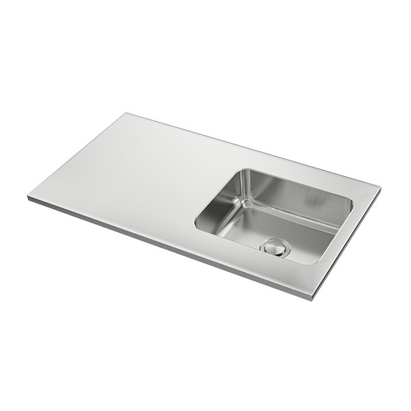 IKEA OLOFSJÖN countertop with 1 integrated sink, stainless steel, 48x25 5/8 in , IKEA Sale | 37890JNBY