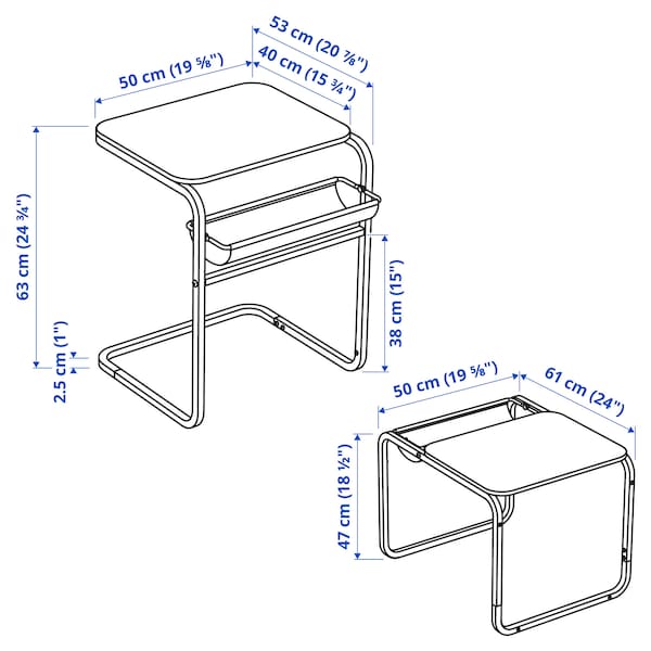 IKEA OLSERÖD side table, anthracite/dark gray, 20 7/8x19 5/8 in , IKEA Sale | 67489WTDK