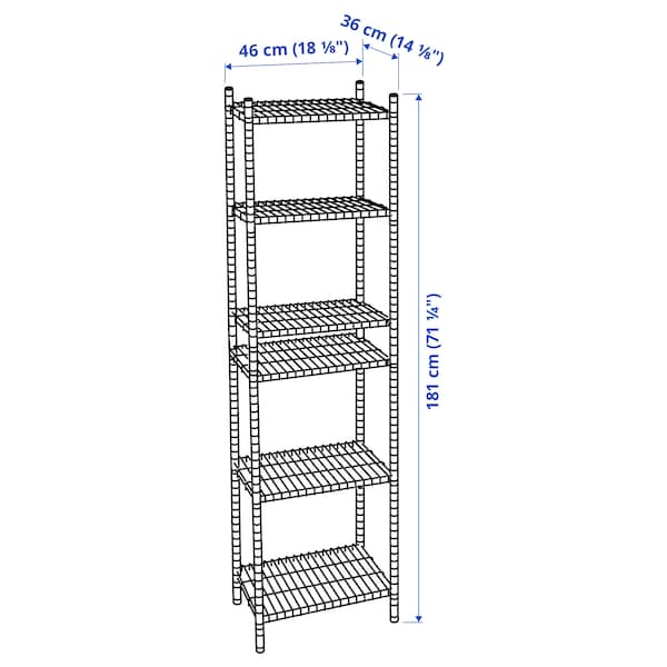 IKEA OMAR 1 section shelving unit, 18 1/8x14 1/8x71 1/4 in , IKEA Sale | 42067PSWI