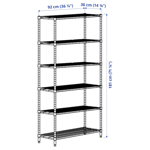 IKEA OMAR 1 section shelving unit, 36 1/4x14 1/8x71 1/4 in , IKEA Sale | 42593CXPM