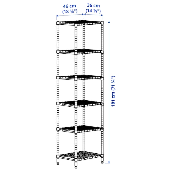 IKEA OMAR bottle shelving unit, 18 1/8x14 1/8x71 1/4 in , IKEA Sale | 67095VCQF