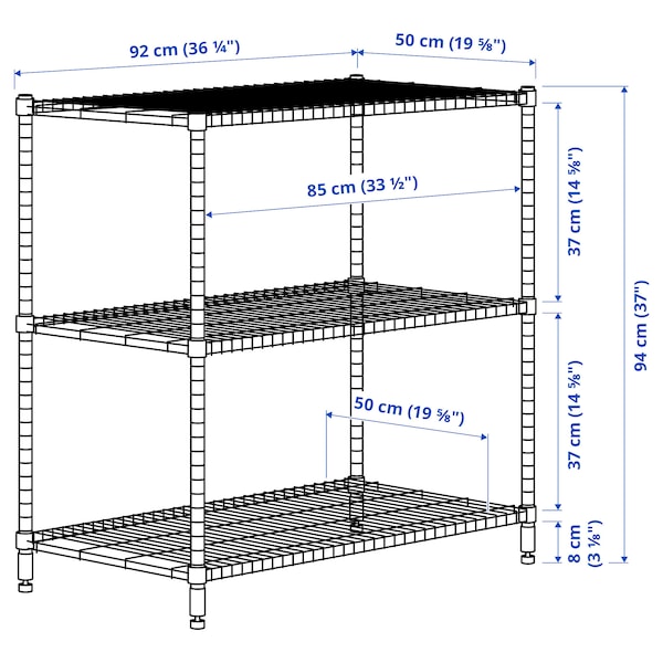 IKEA OMAR shelf unit, galvanized, 36 1/4x19 5/8x37 in , IKEA Sale | 34692KIVP