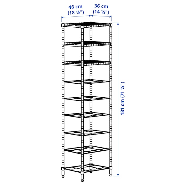 IKEA OMAR shelving unit, 18 1/8x14x71 1/4 in , IKEA Sale | 28546ABJZ