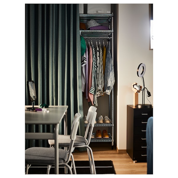 IKEA OMAR shelving unit with clothes rail, galvanized, 36 1/4x19 5/8x79 1/8 in , IKEA Sale | 38540XTMV