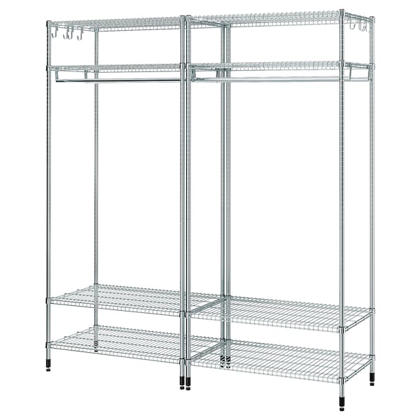 IKEA OMAR shelving unit with clothes rail, galvanized, 73 1/4x19 5/8x79 1/8 in , IKEA Sale | 71436ZSBI