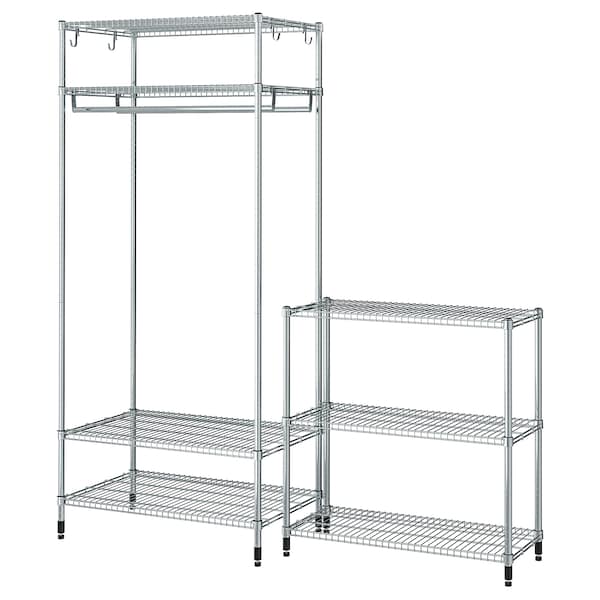 IKEA OMAR shelving unit with clothes rail, with 1 shelf/galvanized, 73 1/4x19 5/8x79 1/8 in , IKEA Sale | 83016PEXN