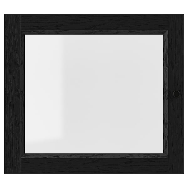 IKEA OXBERG glass door, black oak effect, 15 3/4x13 3/4 in , IKEA Sale | 05129LSOB