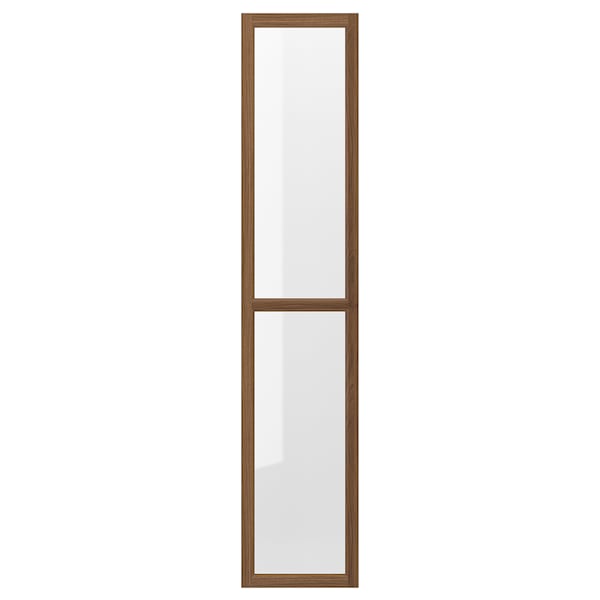 IKEA OXBERG glass door, brown walnut effect, 15 3/4x75 5/8 in , IKEA Sale | 70461PGZU