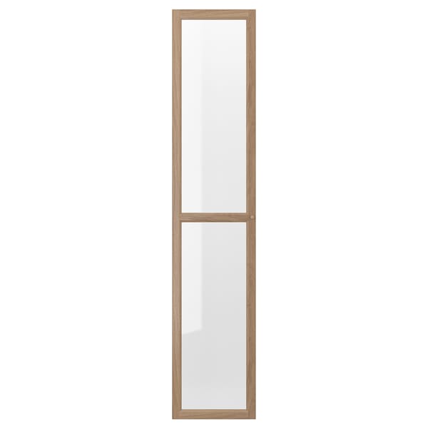 IKEA OXBERG glass door, oak effect, 15 3/4x75 5/8 in , IKEA Sale | 83901BTHS