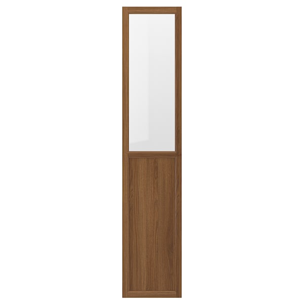 IKEA OXBERG panel/glass door, brown walnut effect, 15 3/4x75 5/8 in , IKEA Sale | 60724LCTM