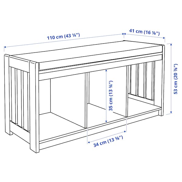 IKEA PANGET storage bench, dark gray/stained , IKEA Sale | 52169GYCA