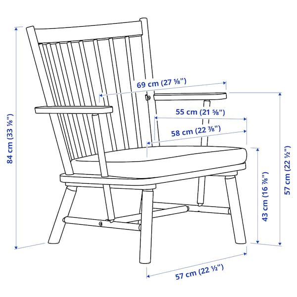 IKEA PERSBOL armchair, birch/Tibbleby beige/gray , IKEA Sale | 63750JGPA