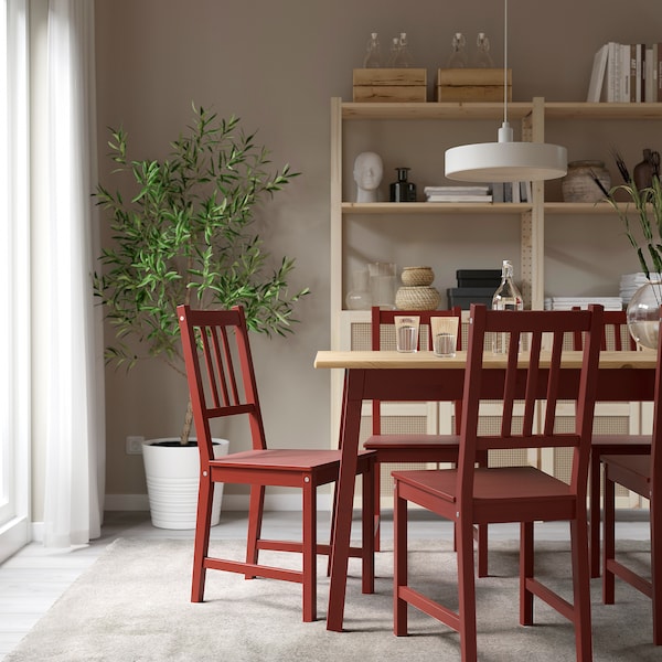 IKEA PINNTORP chair, red stained , IKEA Sale | 87306OHTA