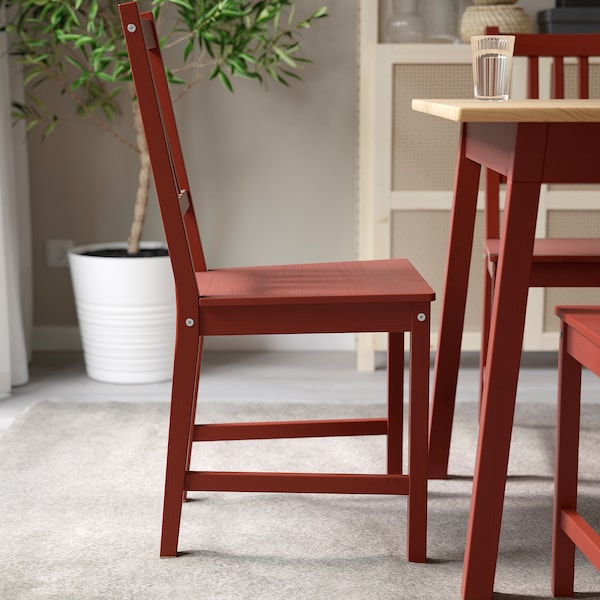 IKEA PINNTORP chair, red stained , IKEA Sale | 87306OHTA