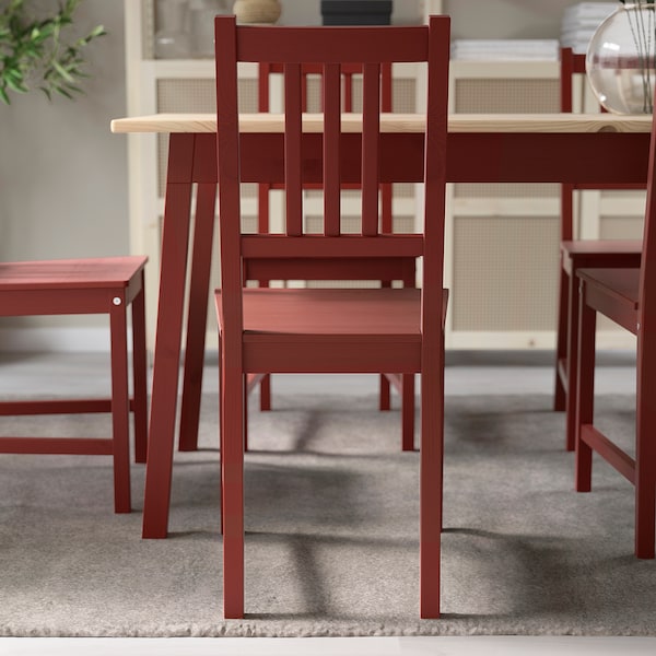 IKEA PINNTORP chair, red stained , IKEA Sale | 87306OHTA