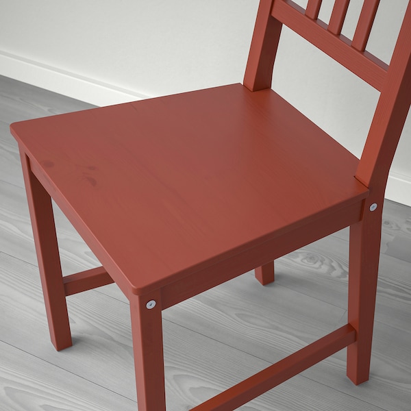 IKEA PINNTORP chair, red stained , IKEA Sale | 87306OHTA