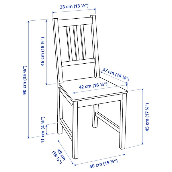 IKEA PINNTORP chair, red stained , IKEA Sale | 87306OHTA