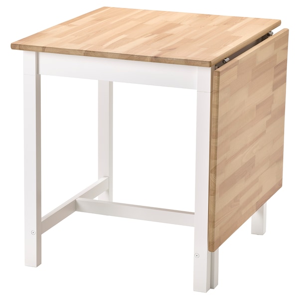 IKEA PINNTORP gateleg table, light brown stained/white stained, 26 3/8/48 7/8x29 1/2 in , IKEA Sale | 65427KZDV