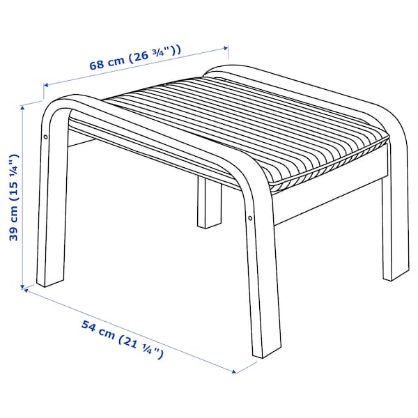 IKEA POÄNG armchair and ottoman, birch veneer/Knisa light beige , IKEA Sale | 10759NBMX