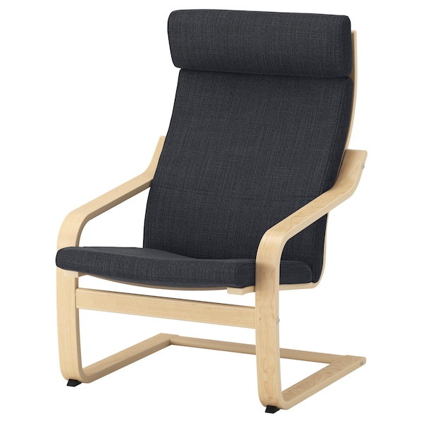 IKEA POÄNG armchair and ottoman, birch veneer/Hillared anthracite , IKEA Sale | 12746BCMR