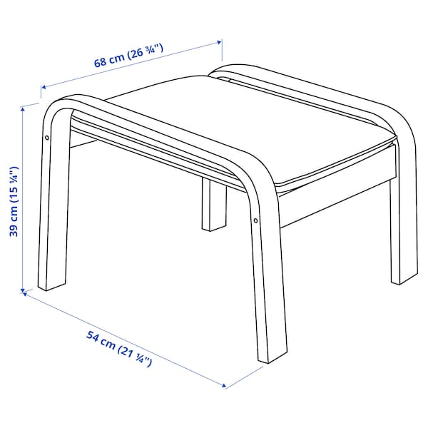 IKEA POÄNG armchair and ottoman, birch veneer/Hillared anthracite , IKEA Sale | 12746BCMR