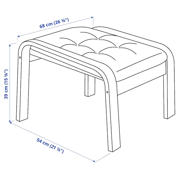 IKEA POÄNG armchair and ottoman, birch veneer/Gunnared dark gray , IKEA Sale | 21860HSKU