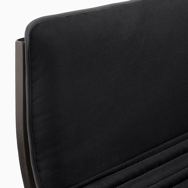 IKEA POÄNG armchair and ottoman, black-brown/Knisa black , IKEA Sale | 48503KPMI