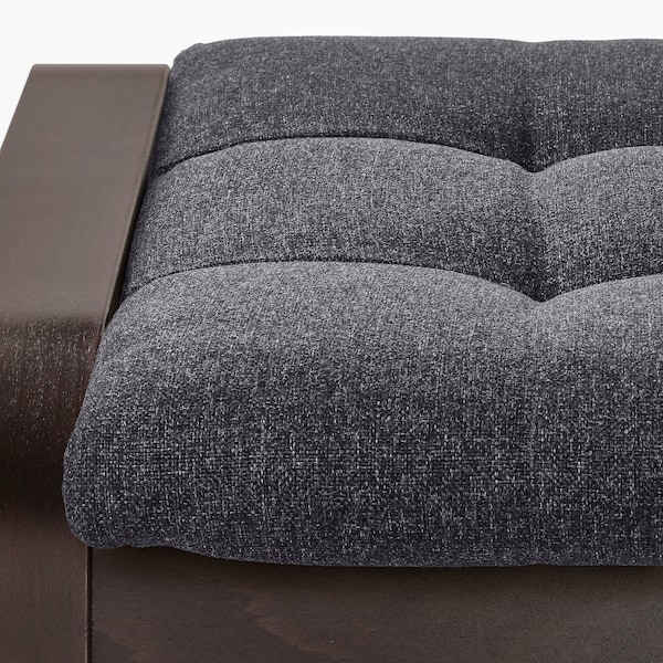 IKEA POÄNG armchair and ottoman, black-brown/Gunnared dark gray , IKEA Sale | 15803MHLG