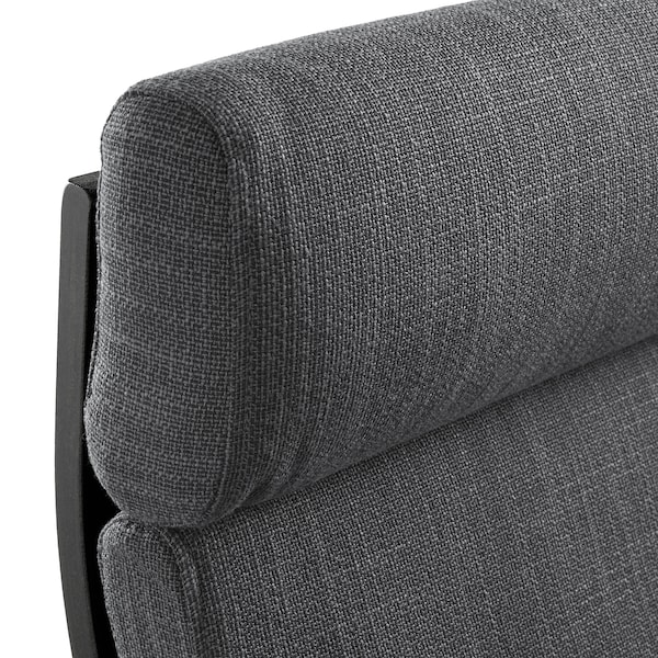 IKEA POÄNG armchair and ottoman, black-brown/Hillared anthracite , IKEA Sale | 29830PJYN