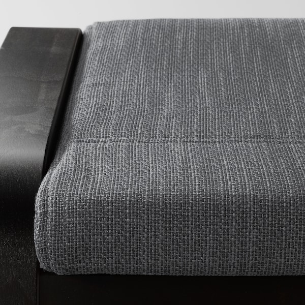 IKEA POÄNG armchair and ottoman, black-brown/Hillared anthracite , IKEA Sale | 29830PJYN