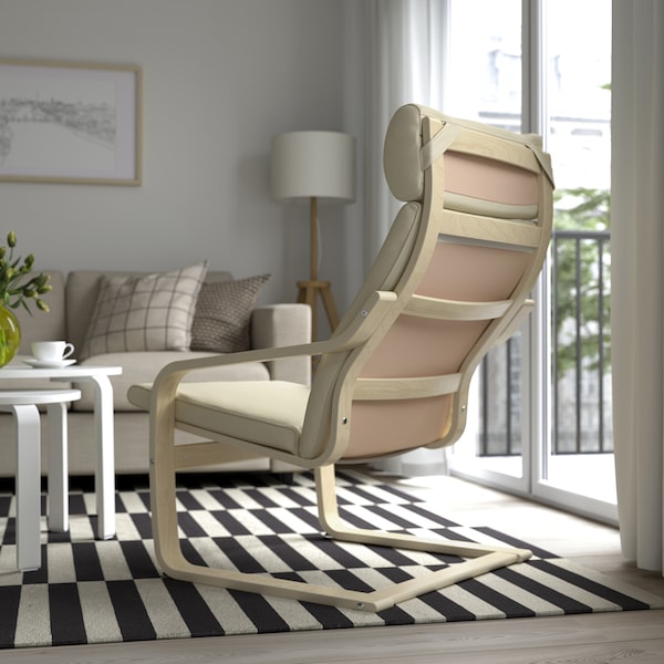 IKEA POÄNG armchair, birch veneer/Glose off-white , IKEA Sale | 08642JTRS