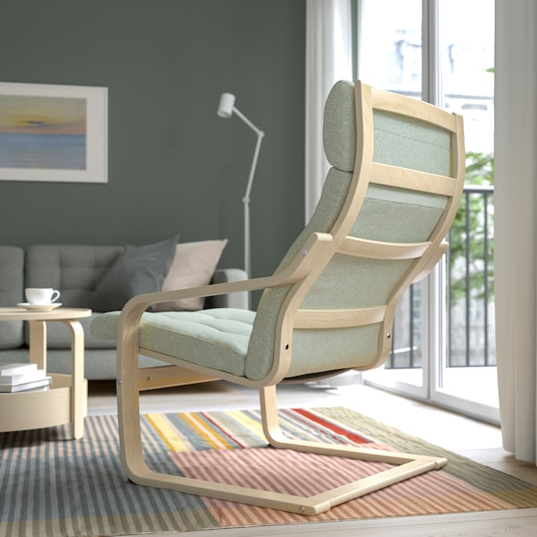 IKEA POÄNG armchair, birch veneer/Gunnared light green , IKEA Sale | 09574KBCF