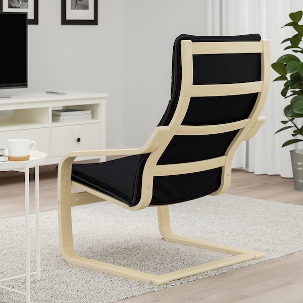 IKEA POÄNG armchair, birch veneer/Knisa black , IKEA Sale | 18356MEBU