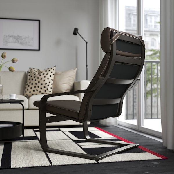 IKEA POÄNG armchair, black-brown/Glose dark brown , IKEA Sale | 42075IVFB