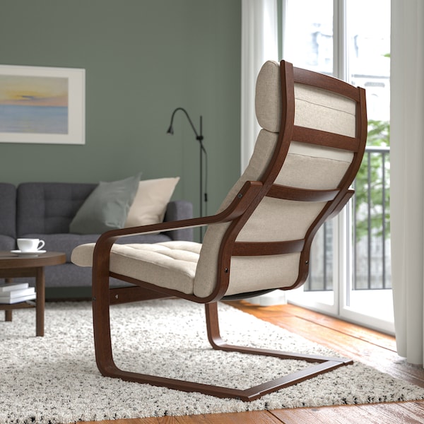 IKEA POÄNG armchair, brown/Gunnared beige , IKEA Sale | 15036KAEC