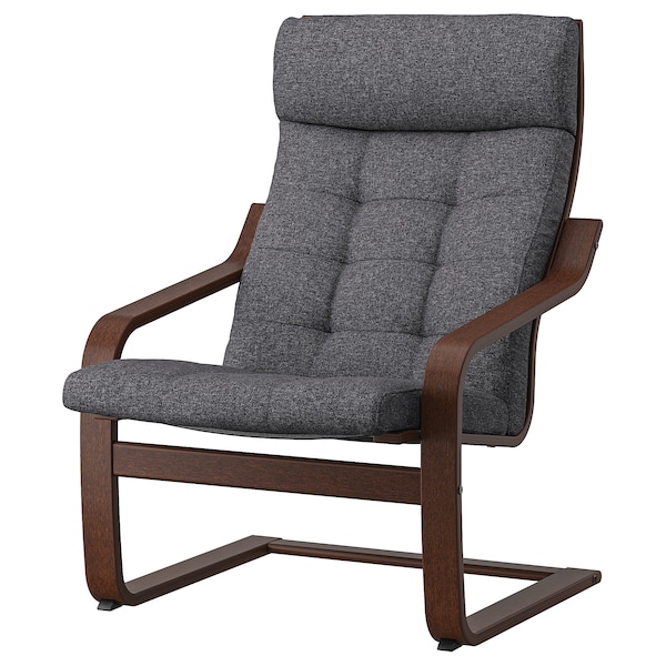 IKEA POÄNG armchair, brown/Gunnared dark gray , IKEA Sale | 36072PYFN