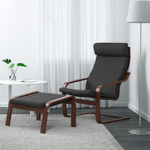 IKEA POÄNG armchair, brown/Hillared anthracite , IKEA Sale | 16547BCFE