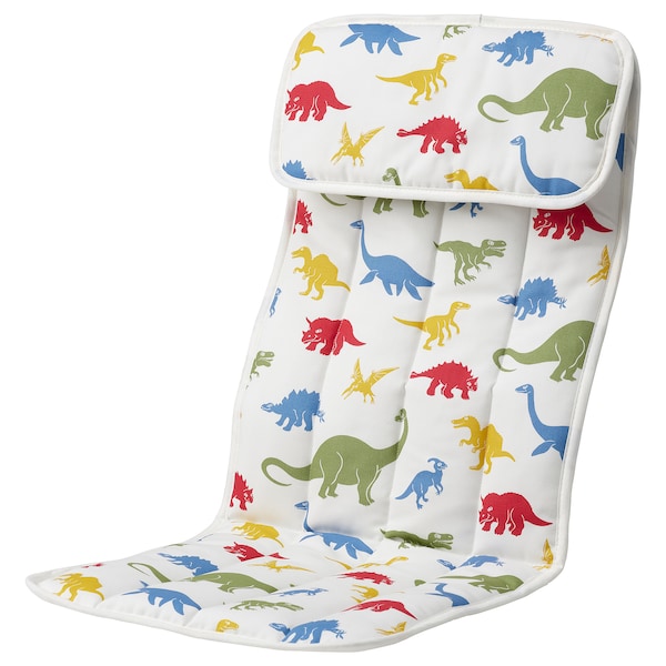 IKEA POÄNG children\'s armchair cushion, Medskog/dinosaur pattern , IKEA Sale | 70291DFAM