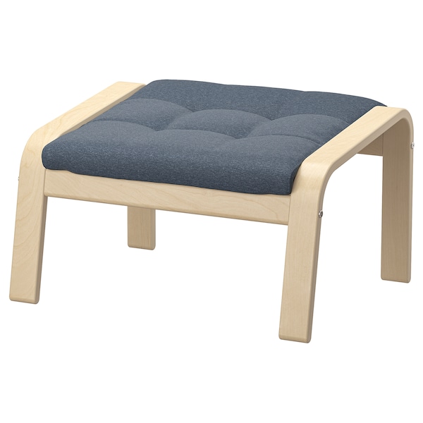 IKEA POÄNG ottoman, birch veneer/Gunnared blue , IKEA Sale | 31928ITLQ