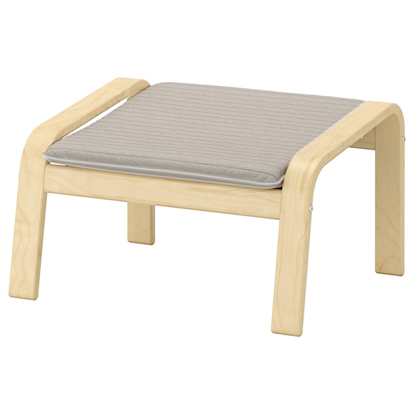 IKEA POÄNG ottoman, birch veneer/Knisa light beige , IKEA Sale | 46850MCJD