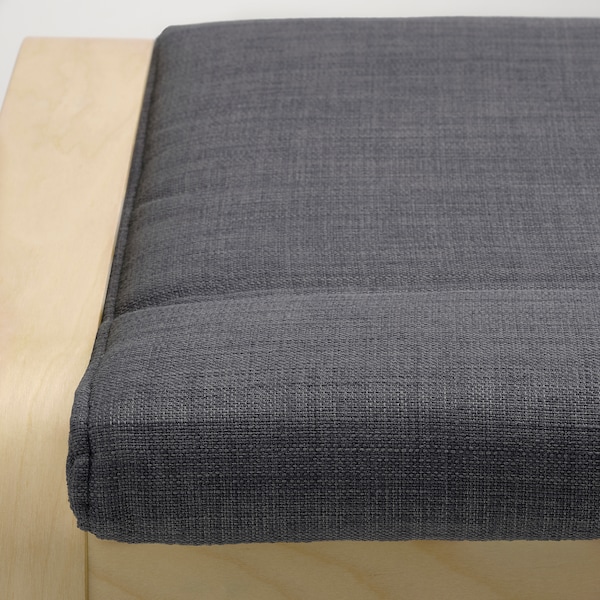 IKEA POÄNG ottoman, birch veneer/Skiftebo dark gray , IKEA Sale | 53710GJXP