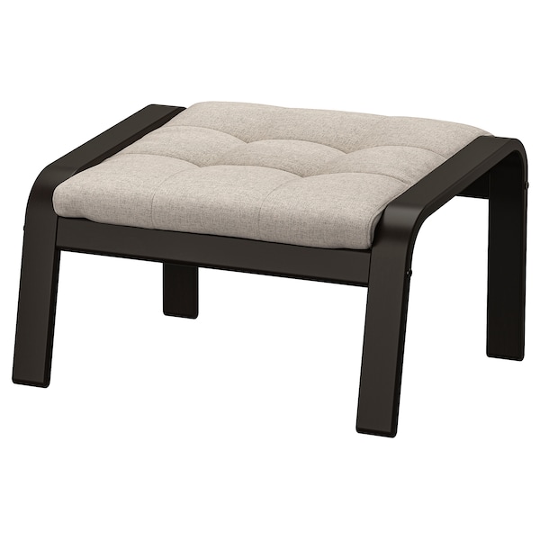 IKEA POÄNG ottoman, black-brown/Gunnared beige , IKEA Sale | 03572TMXS