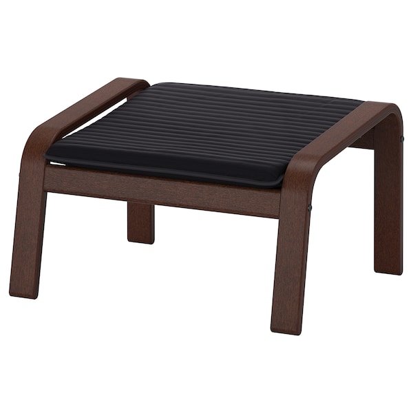 IKEA POÄNG ottoman, brown/Knisa black , IKEA Sale | 89504QWUB