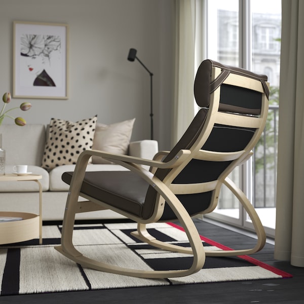 IKEA POÄNG rocking chair, birch veneer/Glose dark brown , IKEA Sale | 03782IORU