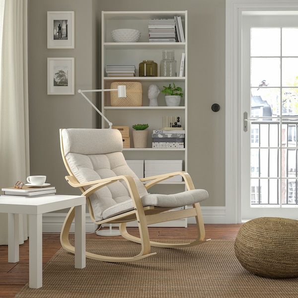 IKEA POÄNG rocking chair, birch veneer/Gunnared beige , IKEA Sale | 89352SQYZ