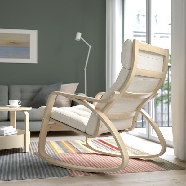 IKEA POÄNG rocking chair, birch veneer/Gunnared beige , IKEA Sale | 89352SQYZ