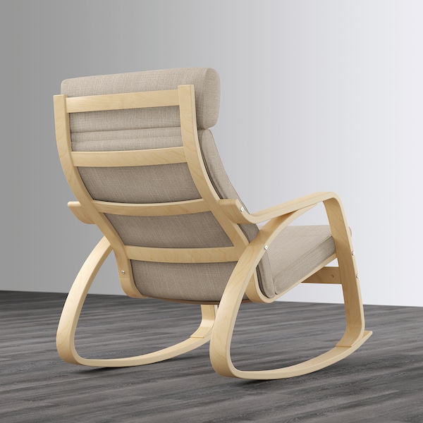 IKEA POÄNG rocking chair, birch veneer/Hillared beige , IKEA Sale | 21498ZIKU