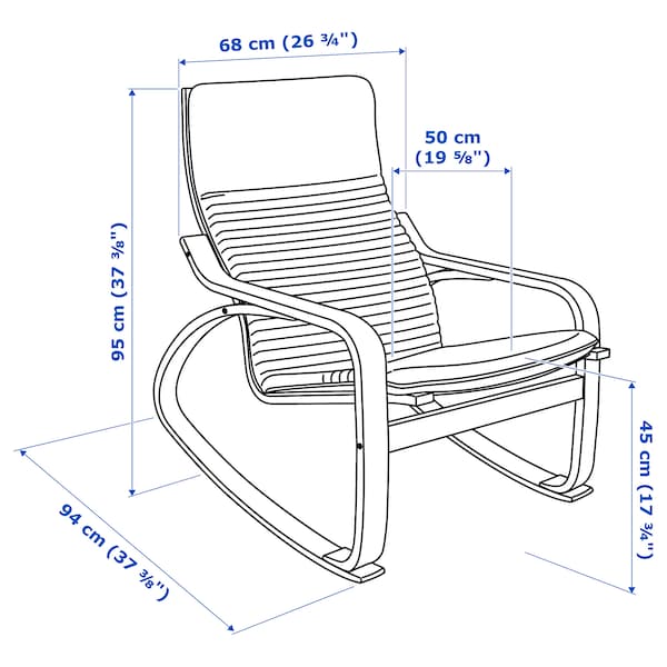 IKEA POÄNG rocking chair, birch veneer/Knisa light beige , IKEA Sale | 59786BWJU