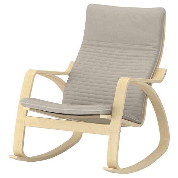 IKEA POÄNG rocking chair, birch veneer/Knisa light beige , IKEA Sale | 59786BWJU