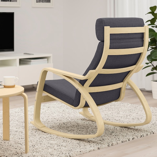 IKEA POÄNG rocking chair, birch veneer/Skiftebo dark gray , IKEA Sale | 52374TZYS